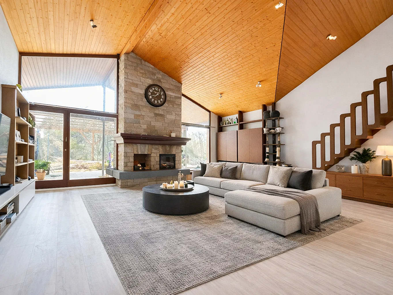 Wohnzimmer nach dem digitalen Homestaging