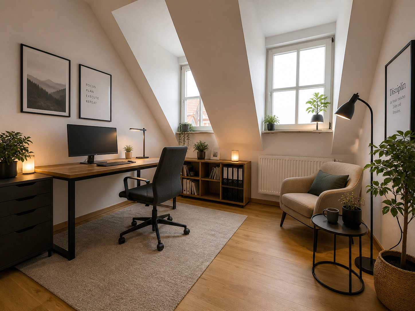 Home-Office (KI möbliert)